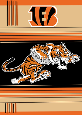 Retro Cincinnati Bengals Football logo