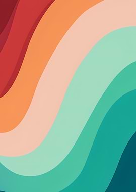 Colorful Abstract Wavy Pattern