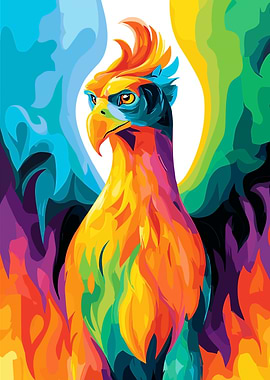 Colorful Phoenix Digital Art