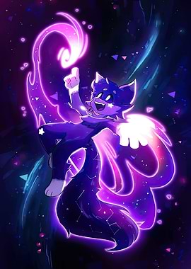 Cosmic Fox Character with Magic