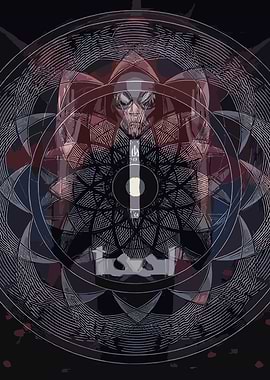 Abstract Figure with Mandala Design