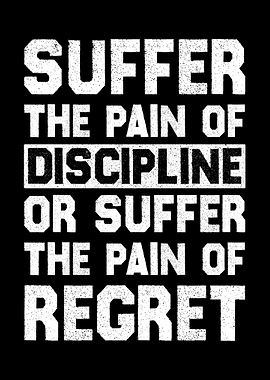 Discipline Motivational Wall Art for Office Gym & Study Spaces