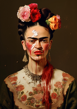 Frida Kahlo Flowers Paint