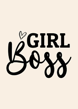 Girl Boss Typography Art
