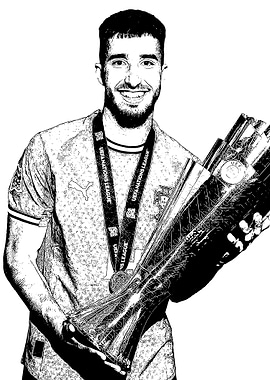 Goncalo Inacio Holding Trophy Illustration