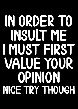 Insult Me Value Opinion Text Art