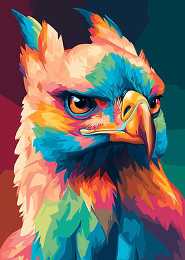 Colorful Eagle Portrait