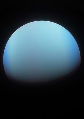 Uranus planet on black background