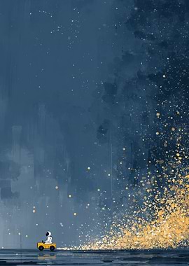 Astronaut on a Toy Car