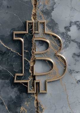 Bitcoi on Cracked Marble