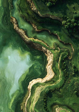 Aerial Green Landscape