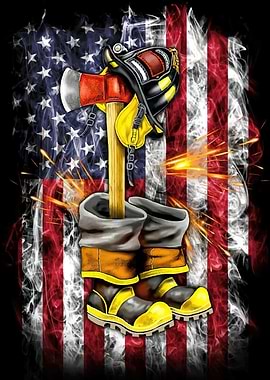 Firefighter Gear American Flag