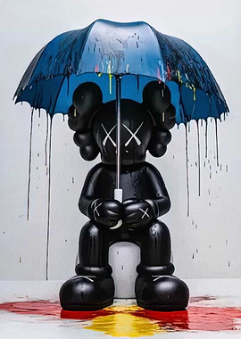 KAWS Companion Under Umbrella