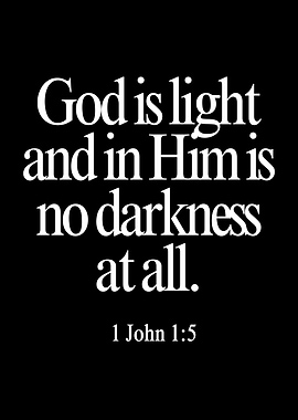 God is Light Text Art