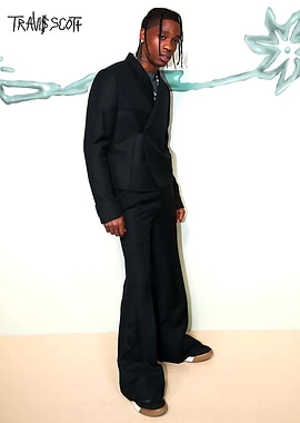 Travis Scott in Black Suit