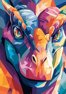 Colorful Dragon Portrait