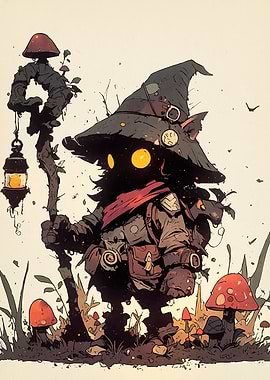 Mushroom Wizard Character