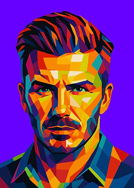 David Beckham Wpap Pop Art Portrait