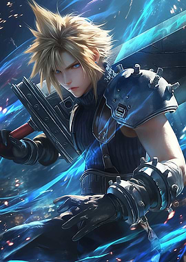Cloud Strife with Buster Sword