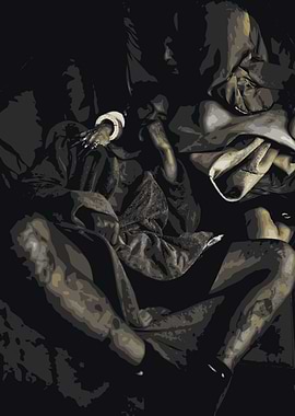 Person Sitting in Dark, Moody Lighting