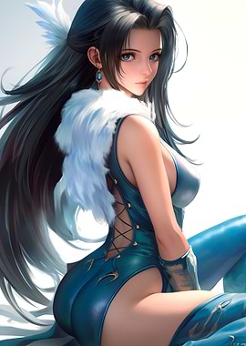 Anime Girl in Blue Outfit