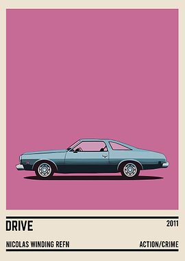 Drive Movie Poster Minimalist Car Art