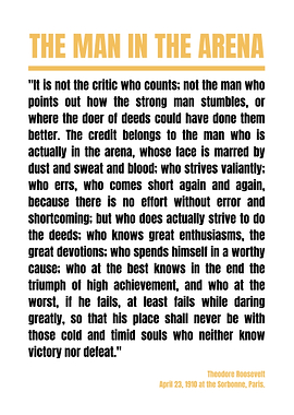 The Man in the Arena Quote