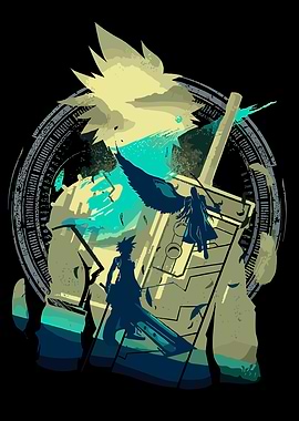 Final Fantasy VII Silhouette Art