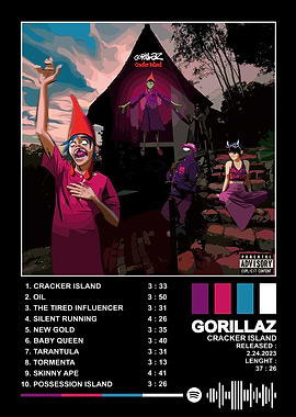 Gorillaz Cracker Island Album Cover Art