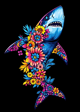 Floral Shark Animal