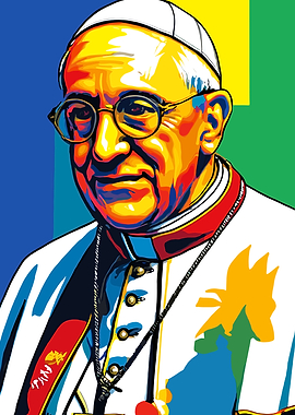Pope Francis Pop Art Portrait