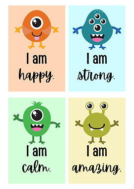 Monster Affirmation Cards