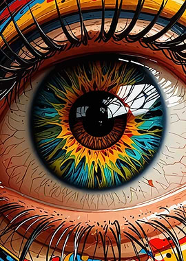 Colorful Eye Close-Up