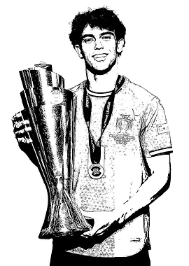 Joao Felix with Trophy