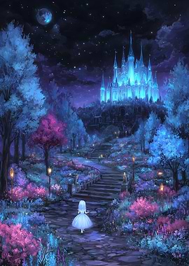 Fantasy Castle Night Scene