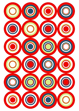 Abstract Minimal Concentric Circles Art