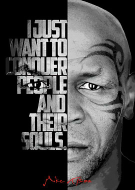 Mike Tyson Portrait with Quote