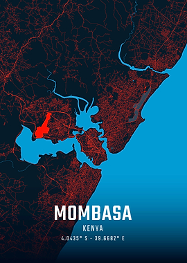 Mombasa City Map