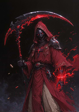 Grim Reaper in Red Robes