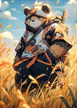 Anthropomorphic Bear Samurai