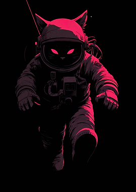 Astronaut Cat in Space