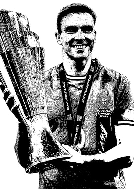 Joao Palhinha with Trophy