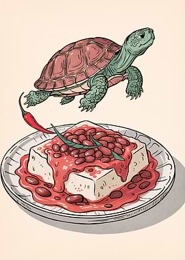 Turtle Above Tofu Beans