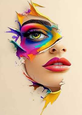 Colorful Face Art