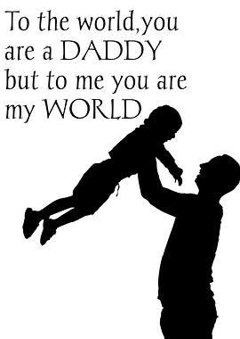 Father and Child Silhouette Art