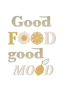 Good Food Good Mood Typography