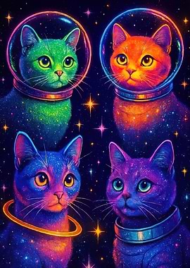 Cosmic Cats Space Helmets