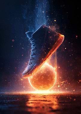 Fiery Basketball Shoe