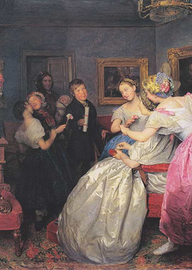 Victorian Era Social Gathering Painting