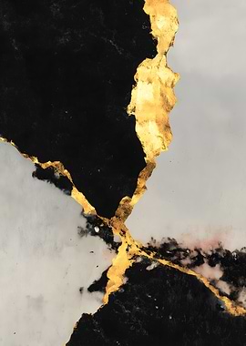 Abstract Marble Golden Art